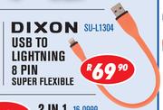 Dixon USB To Lightning 8 Pin Super Flexible Charge Cable SU-L1304