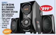 Dixon 2.1 Channel Multimedia Speaker System With Subwoofer And 2 Speakers DN3083FT
