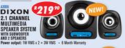 Dixon 2.1 Channel Multimedia Speaker System With Subwoofer And 2 Speakers A300U