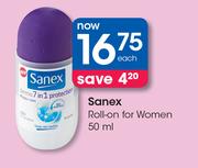 Sanex Roll On For Women-50ml