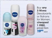 Nivea Deodorants Or Roll-Ons For Women-Each