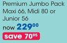 Pampers Premium Jumbo Pack(Maxi 66/Midi 80 Or Junior 56)-Per Pack