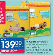 Clicks Dry Protect Disposable Nappies Jumbo Pack-Per Pack