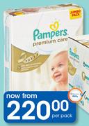 Pampers Premium Jumbo Pack(Mini 96's/Newborn 108's)-Per Pack