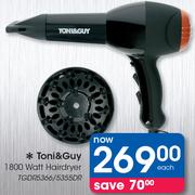 Toni&Guy 1800W Hairdryer TGDR5366/5355DR