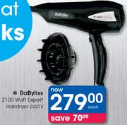 BaByliss 2100 Watt Expert Hairdryer D321E