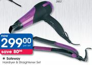 Safeway Hairdryer & Straightener Set-Per Set