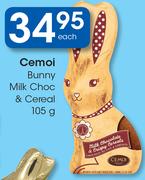 Cemoi Bunny Milk Choc & Cereal-105g Each