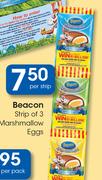 Beacon Strip Of 3 Marshmallow Eggs-Per Strip
