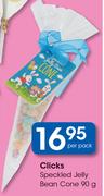 Clicks Speckled Jelly Bean Cone-90g Per Pack