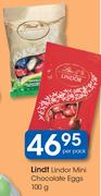 Lindt Lindor Mini Chocolate Eggs-100g Per Pack
