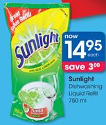 Sunlight Dishwashing Liquid Refill-750ml