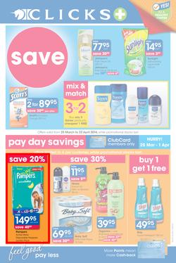 Clicks : Pay Less  (25 Mar - 22 Apr 2014), page 1