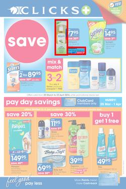 Clicks : Pay Less  (25 Mar - 22 Apr 2014), page 1