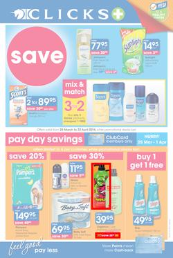 Clicks : Pay Less  (25 Mar - 22 Apr 2014), page 1