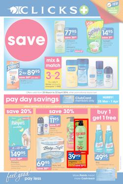Clicks : Pay Less  (25 Mar - 22 Apr 2014), page 1