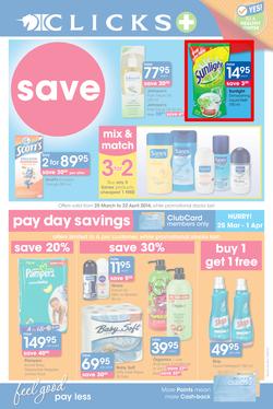 Clicks : Pay Less  (25 Mar - 22 Apr 2014), page 1