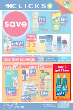 Clicks : Pay Less  (25 Mar - 22 Apr 2014), page 1