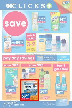 Clicks : Pay Less  (25 Mar - 22 Apr 2014), page 1