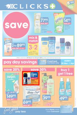 Clicks : Pay Less  (25 Mar - 22 Apr 2014), page 1