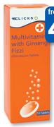 Clicks Multivitamin With Ginseng Fizzi Effervescent Tablets-30's