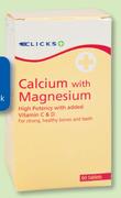 Clicks Calcium With Magnesium Tablets-60's