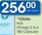 Clicks Kids Omega 3 & 6-180 Capsules