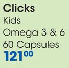 Clicks Kids Omega 3 & 6-60 Capsules