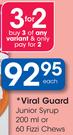 Viral Guard Junior Syrup-200ml Or 60 Fizzi Chew