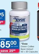 Evox Green Coffee Bean Extract-60+20 Capsules Per Pack