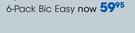 Bic Disposable Razors Easy-6 Pack