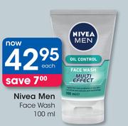Nivea Men Face Wash-100ml Each