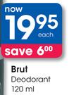 Brut Deodorant-120ml Each