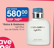 Dolce & Gabbana Light Blue Eau De Toilette-75ml Each