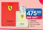 Ferrari Black Or Red Eau De Toilette-125ml Each