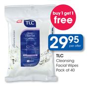TLC Cleansing Facial Wipes-40's