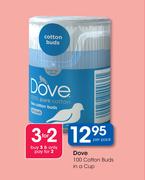 Dove 100 Cotton Buds In A Cup