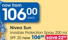 Nivea Sun Invisible Protection Spray SPF 30-200ml