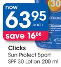 Clicks Sun Protect Sport SPF 30 Lotion-200ml