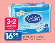Lil-Lets Soft & Dry Maxi Single Pack Sanitary Pads-Per Pack