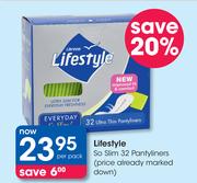 Lifestyle So Slim 32 Pantyliners-Per Pack