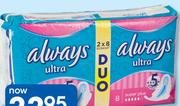 Always Sanitary Pads Ultra Duo Pack-Per Pack