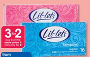 Lil-Lets 16 Digital Tampons Regular-Per Pack
