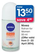 Nivea Roll-On For Women-50ml Each