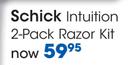 Schick Intuition 2-Pack Razor Kit-Per Pack