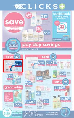 Clicks : Pay Day Savings (23 Mar - 24 Apr 2017), page 1