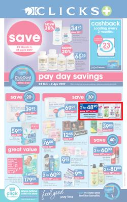 Clicks : Pay Day Savings (23 Mar - 24 Apr 2017), page 1