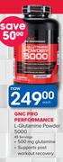 GNC Pro Performance L-glutamine Powder 5000-45 Servings