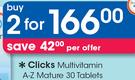 Clicks Multivitamin A-Z Mature 30 Tablets-For 2