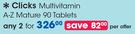 Clicks Multivitamin A-Z Mature 90 Tablets-For 2